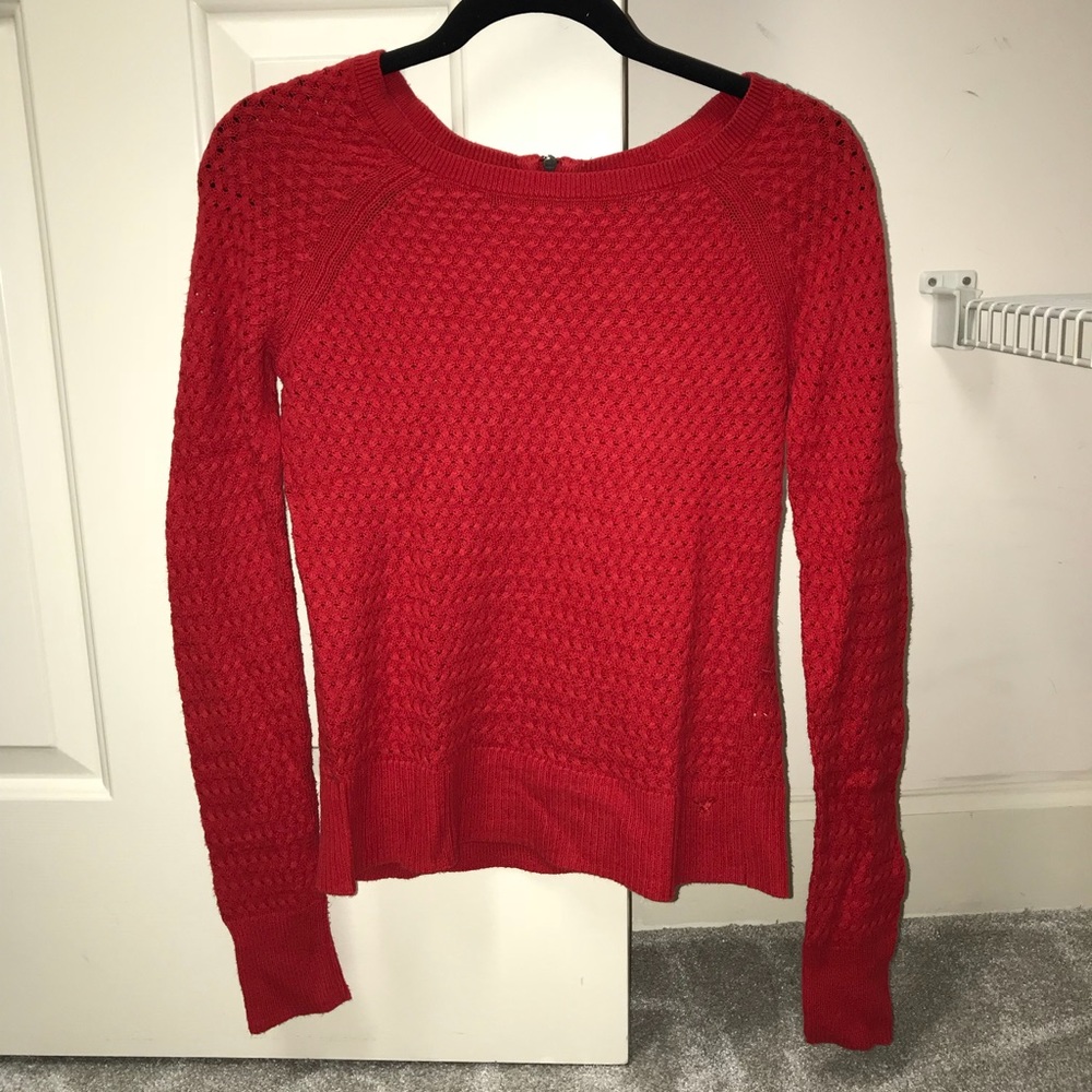 american eagle red sweater